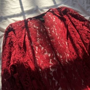 forever 21 lace floral cardigan
